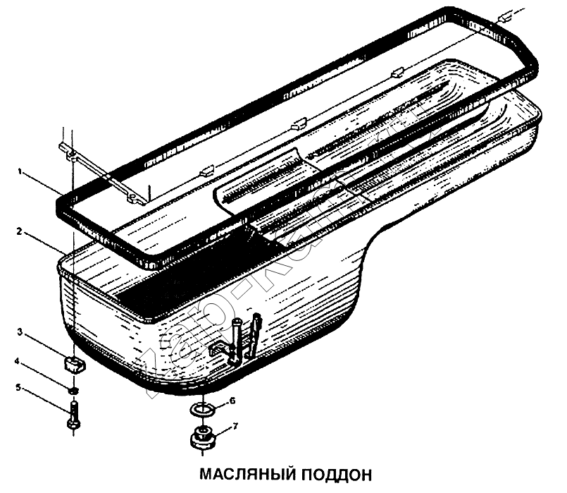 Схема/чертеж: Поддон масляный / Shaanxi SX-3255-DR 3804B 6х4