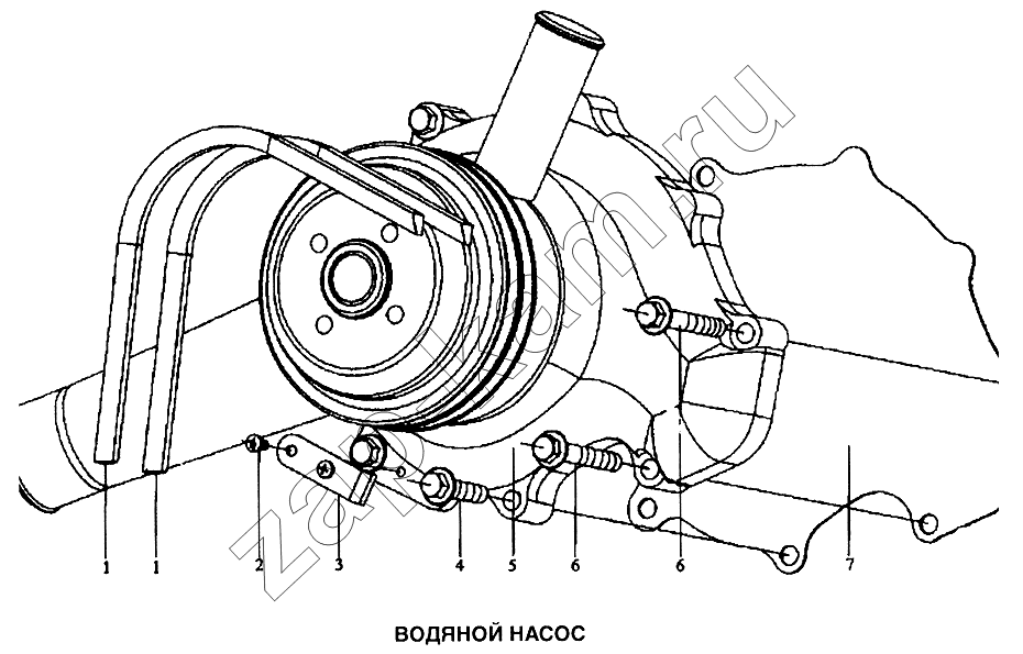 Схема/чертеж: Насос водяной / Shaanxi SX-3255-DR 3804B 6х4