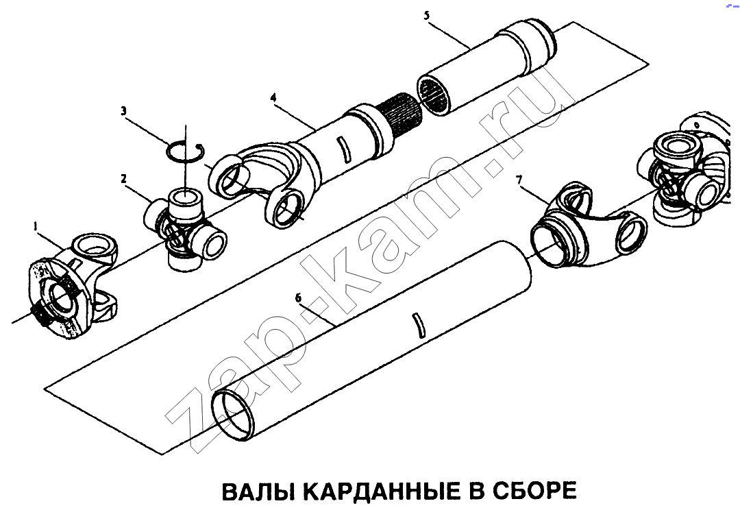 Схема/чертеж: Вал карданный / Shaanxi SX-3255-DR 3804B 6х4