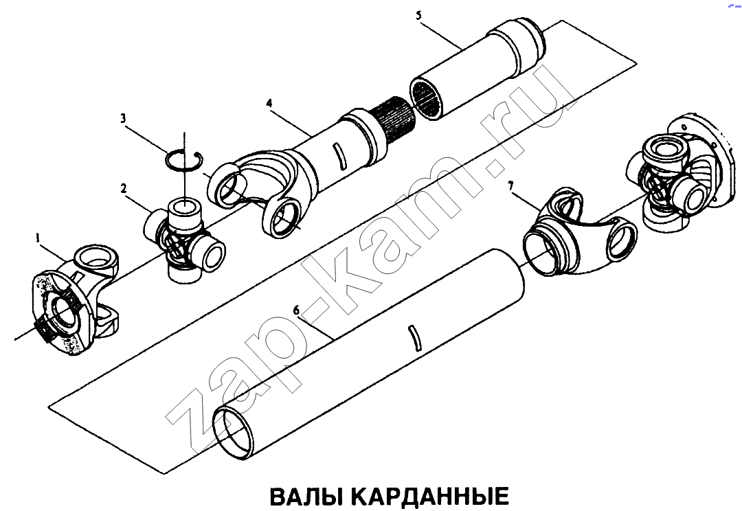 Схема/чертеж: Вал карданный / Shaanxi SX-3255-DR 3804B 6х4