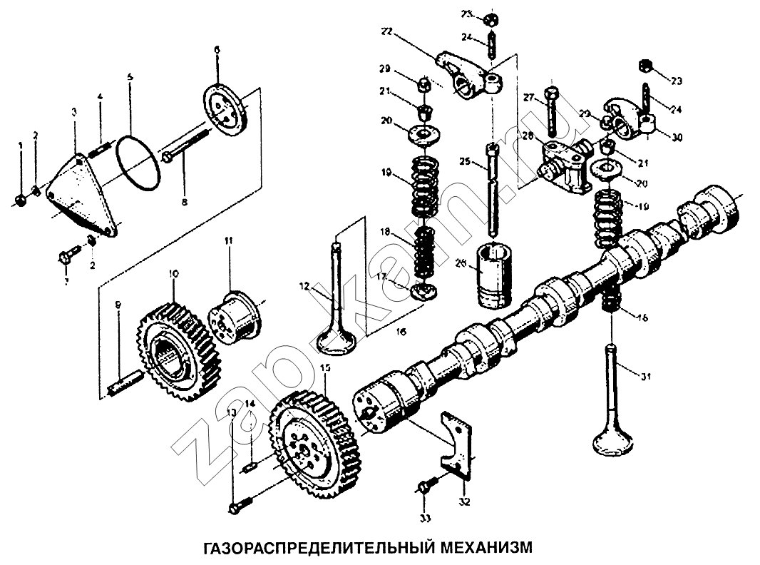 Схема/чертеж: Механизм газораспределительный / Shaanxi SX-3255-DR 3804B 6х4