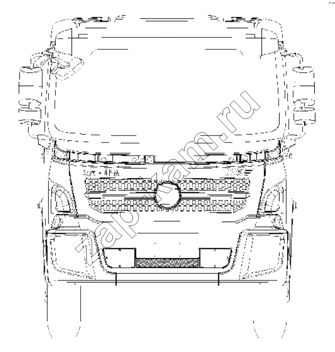 Схема/чертеж: Сборка кабины;Cab assembly / Shaanxi Shacman SX1255GP4