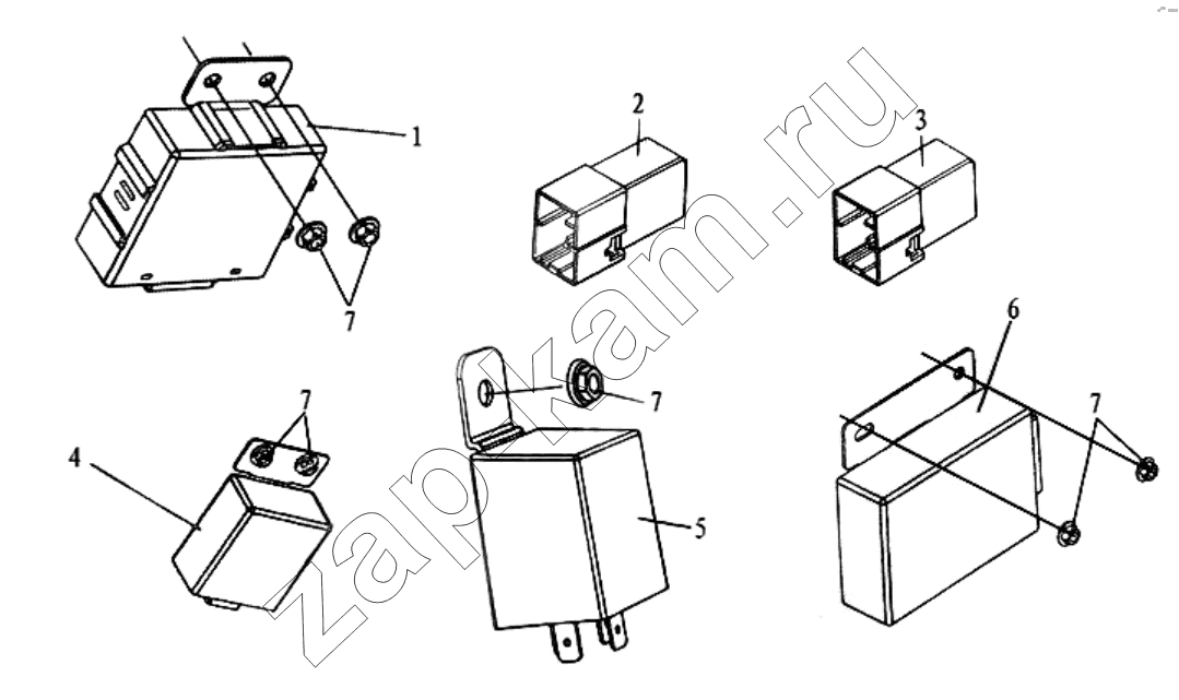 Схема/чертеж: Электроприборы;Electrical appliances / Shaanxi Shacman SX1255GP4
