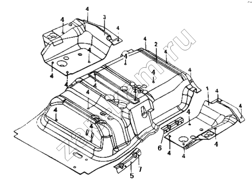 Схема/чертеж: Изоляционная прокладка барабана;Drum insulation pad / Shaanxi Shacman SX1255GP4