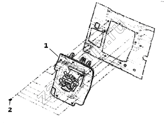Схема/чертеж: Педаль тормоза;Brake pedal / Shaanxi Shacman SX1255GP4