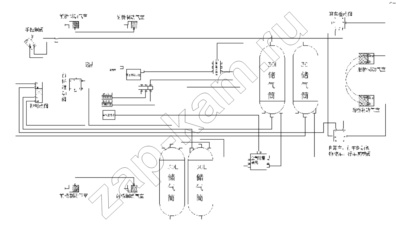 Схема/чертеж: Схема воздушной трубы;Air pipeline diagram / Shaanxi Shacman SX1255GP4