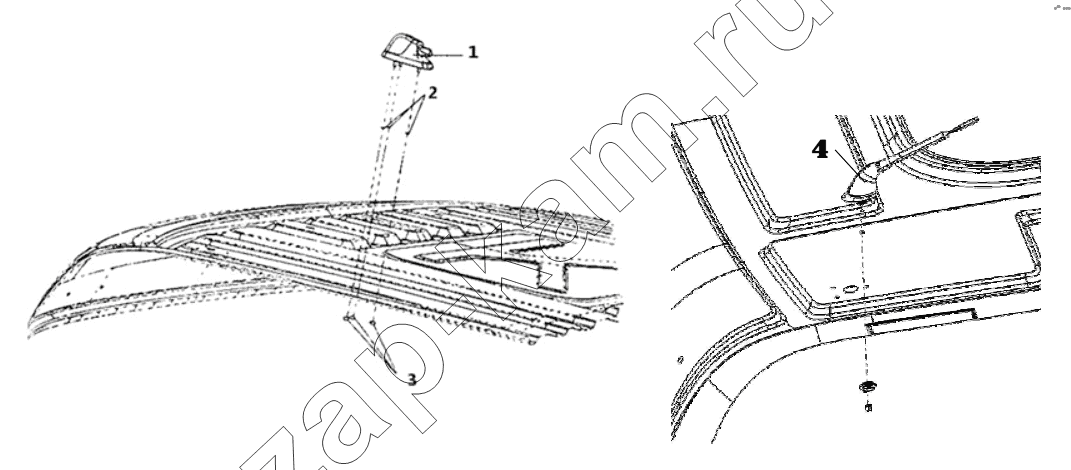 Схема/чертеж: Антенна габаритных огней;Clearance light antenna / Shaanxi Shacman SX1255GP4