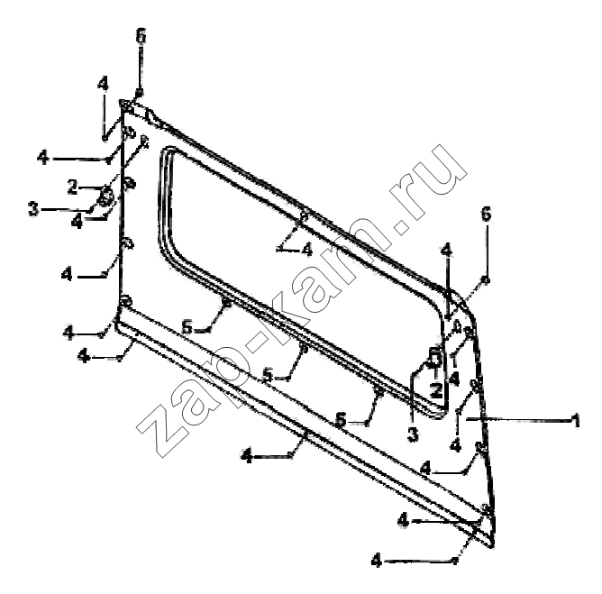 Схема/чертеж: Задняя защитная пластина;Rear guard plate / Shaanxi Shacman SX1255GP4