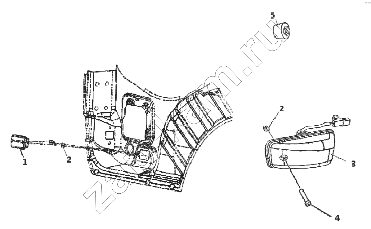 Схема/чертеж: Лампа поворотника;Turn signal lamp / Shaanxi Shacman SX1255GP4