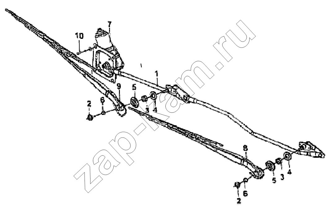 Схема/чертеж: Стеклоочиститель;Wiper / Shaanxi Shacman SX1255GP4