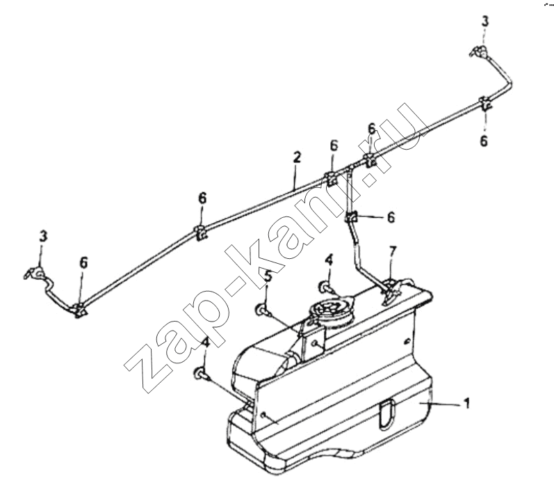 Схема/чертеж: Сборка щетки;Scrubber assembly / Shaanxi Shacman SX1255GP4