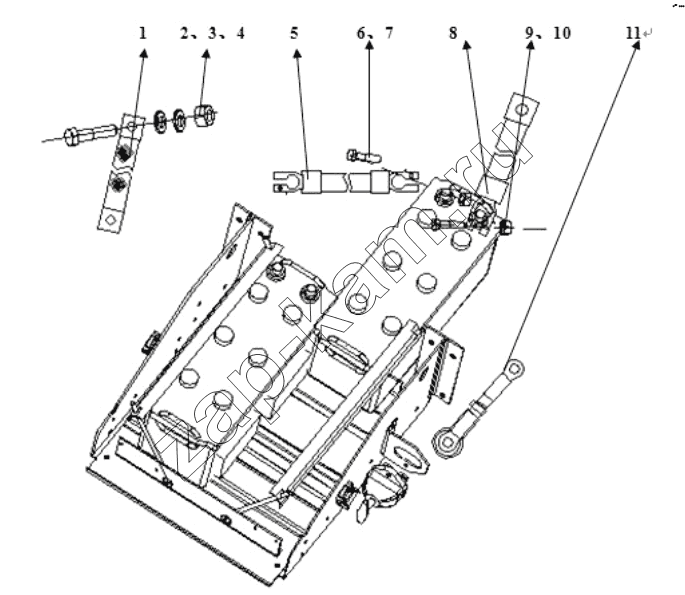 Схема/чертеж: Сборка аккумулятора;Battery assembly / Shaanxi Shacman SX1255GP4