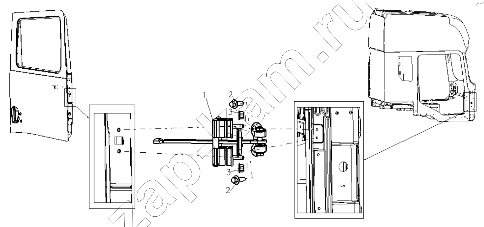 Схема/чертеж: RIGHT DOOR LIMIT / Shaanxi Shacman SX13164N456