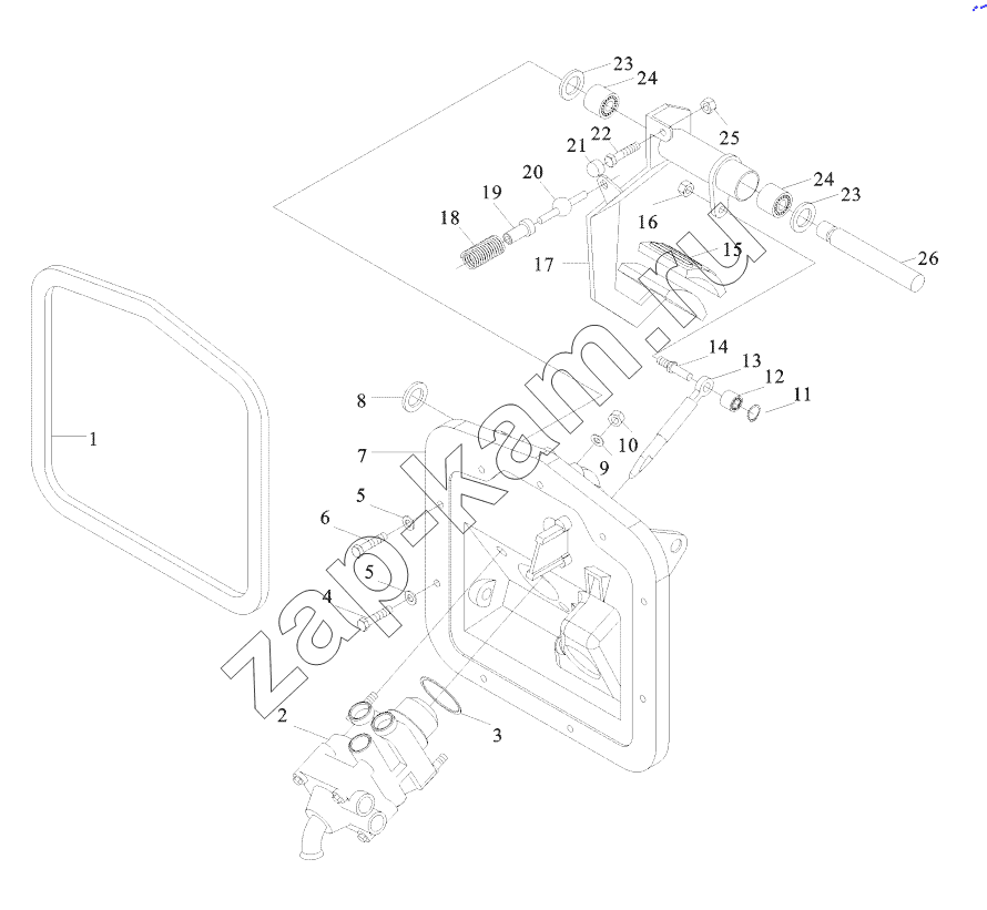Схема/чертеж: SERVE BRAKE CONTROL DEVICE / Shaanxi Shacman SX13164N456