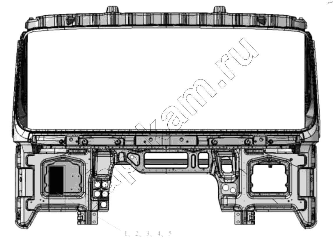 Схема/чертеж: FRONT TERMINAL BOX / Shaanxi Shacman SX13164N456