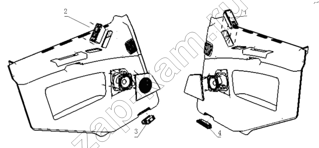 Схема/чертеж: LOUDHAILER WINDOW LIFTER / Shaanxi Shacman SX13164N456