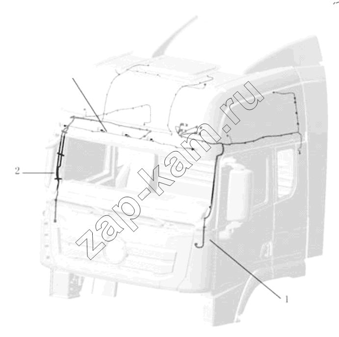 Схема/чертеж: ROOF WIRING / Shaanxi Shacman SX13164N456