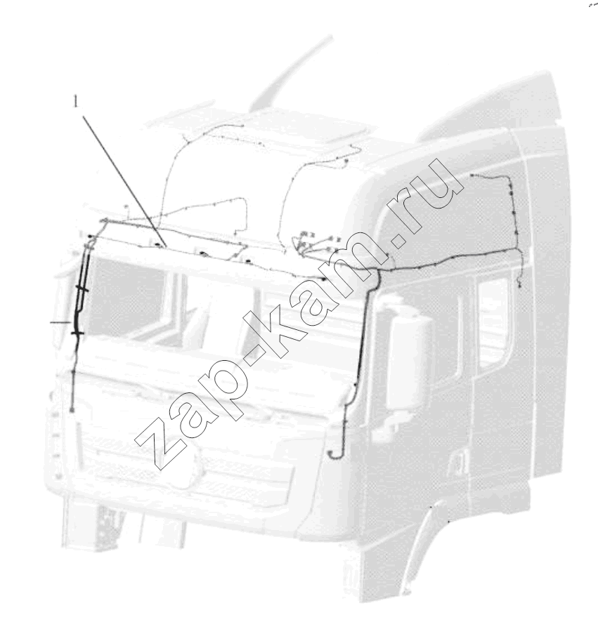 Схема/чертеж: ROOF WIRING / Shaanxi Shacman SX13164N456