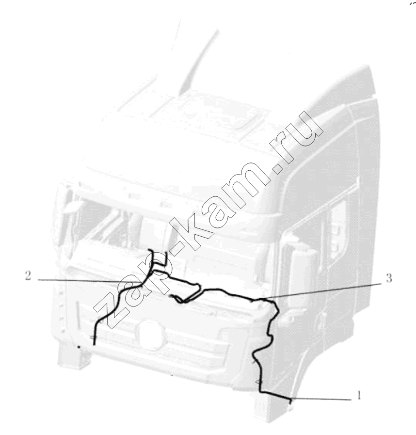 Схема/чертеж: LOOMS ON CAB OUTER / Shaanxi Shacman SX13164N456