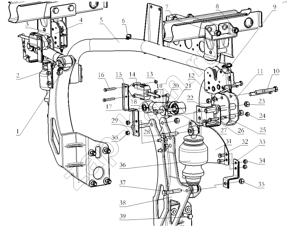 Схема/чертеж: CAB LOCKING DEVICE / Shaanxi Shacman SX13164N456