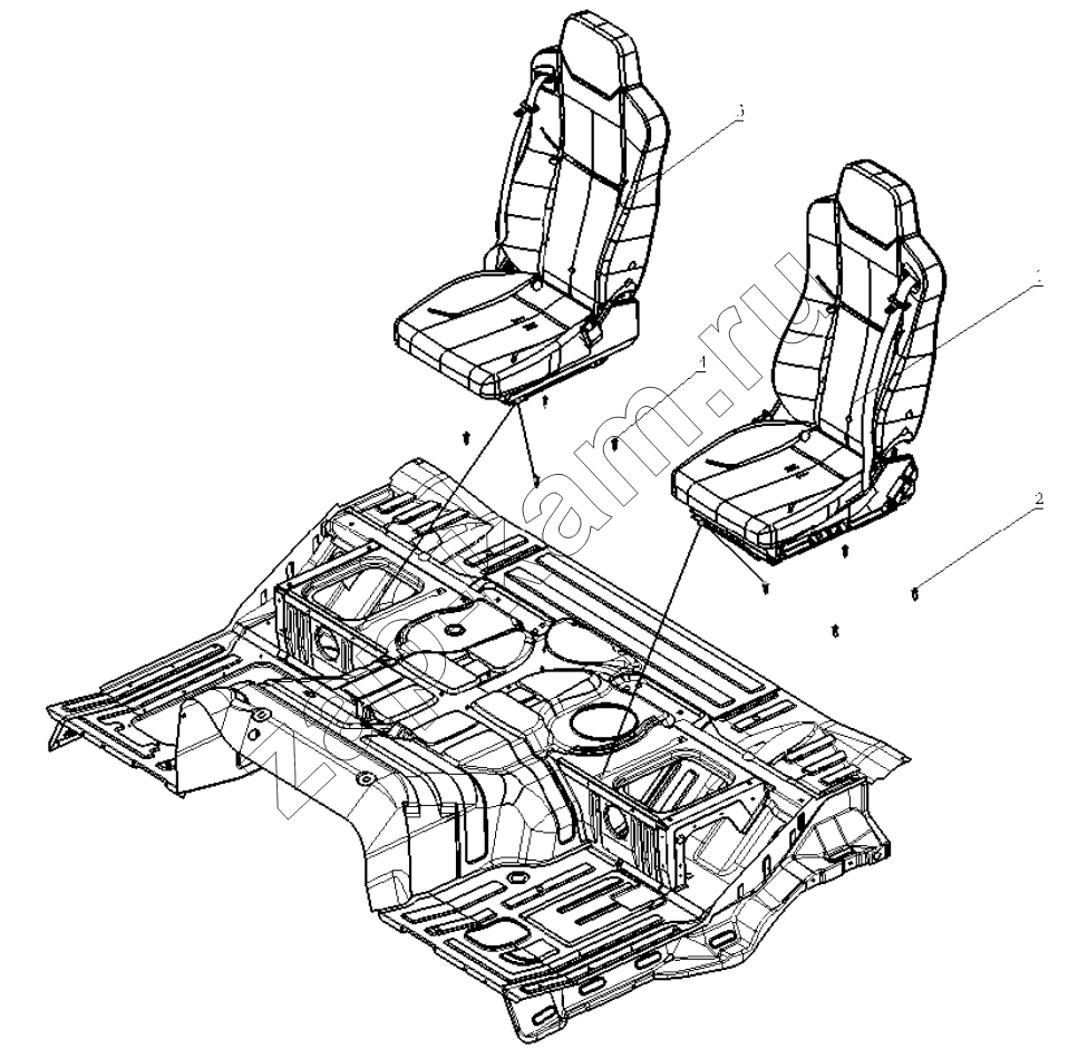 Схема/чертеж: SEAT / Shaanxi Shacman SX13164N456