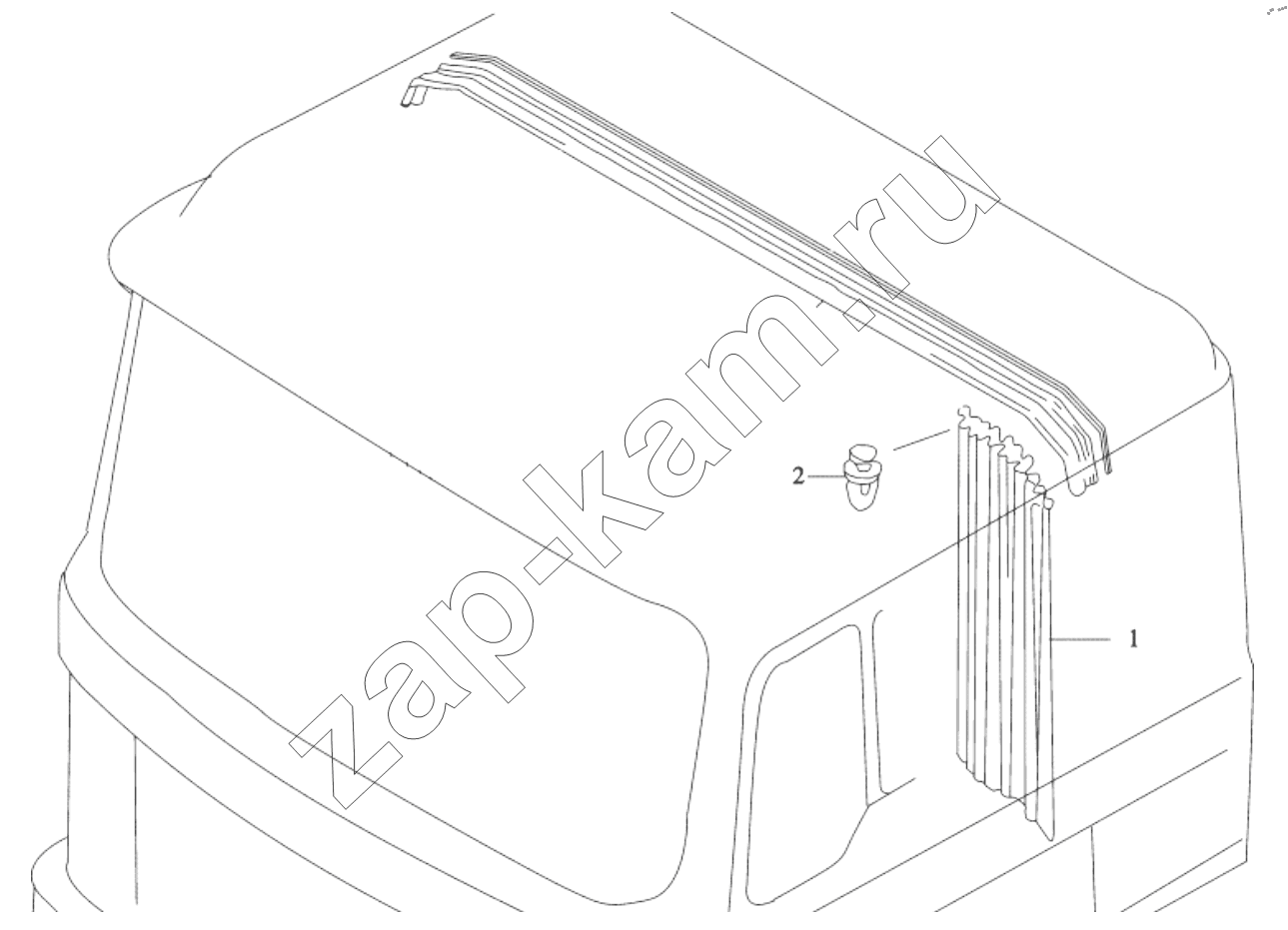 Схема/чертеж: TRANSVERSE CURTAIN / Shaanxi Shacman SX13164N456