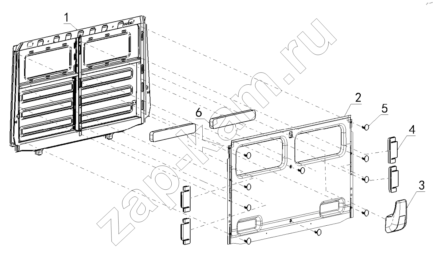 Схема/чертеж: THE INTERIOR TRIM ASSEMBLY / Shaanxi Shacman SX13164N456