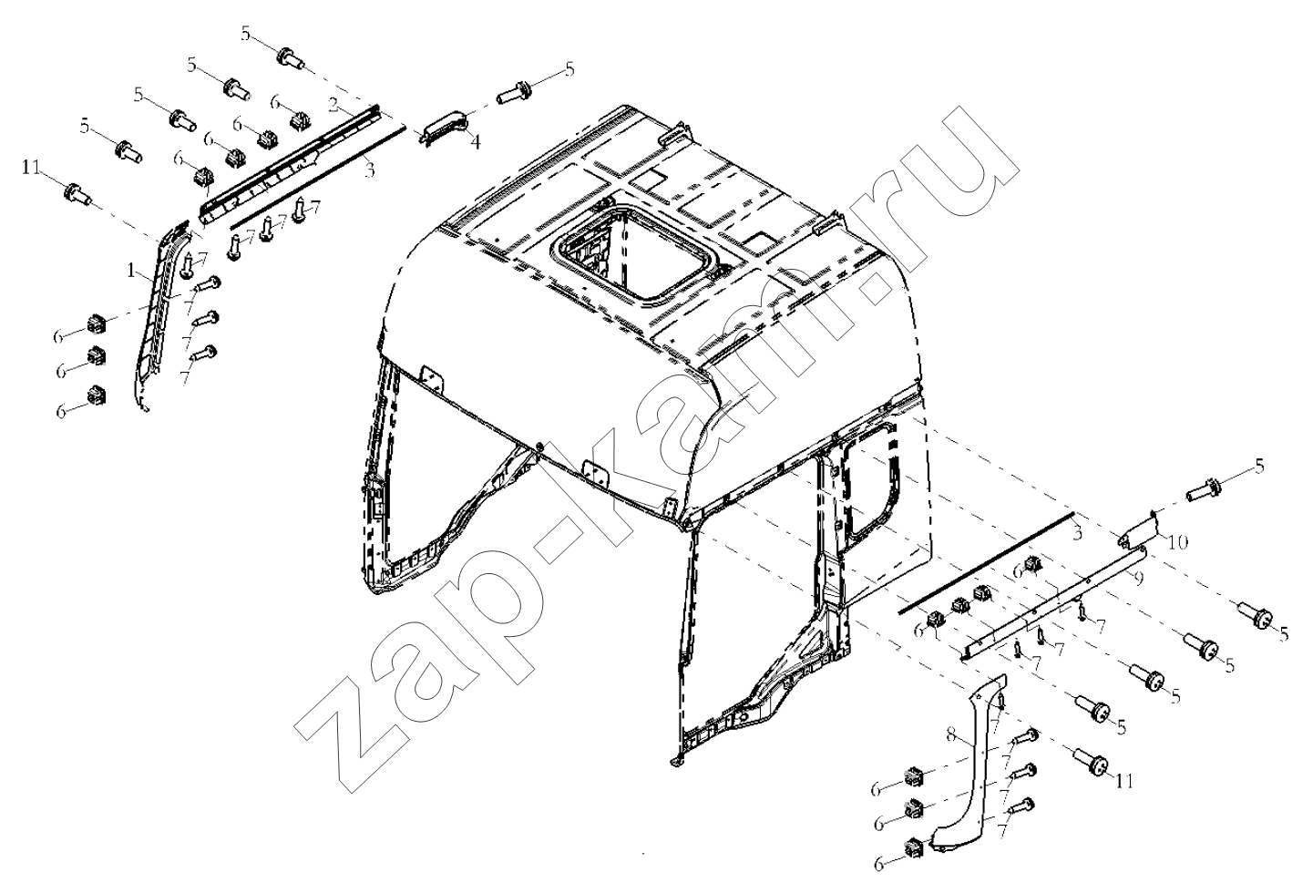 Схема/чертеж: DECORATIVE ASSEMBLY / Shaanxi Shacman SX13164N456