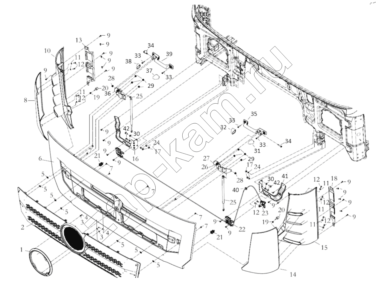 Схема/чертеж: FRONT COVER / Shaanxi Shacman SX13164N456