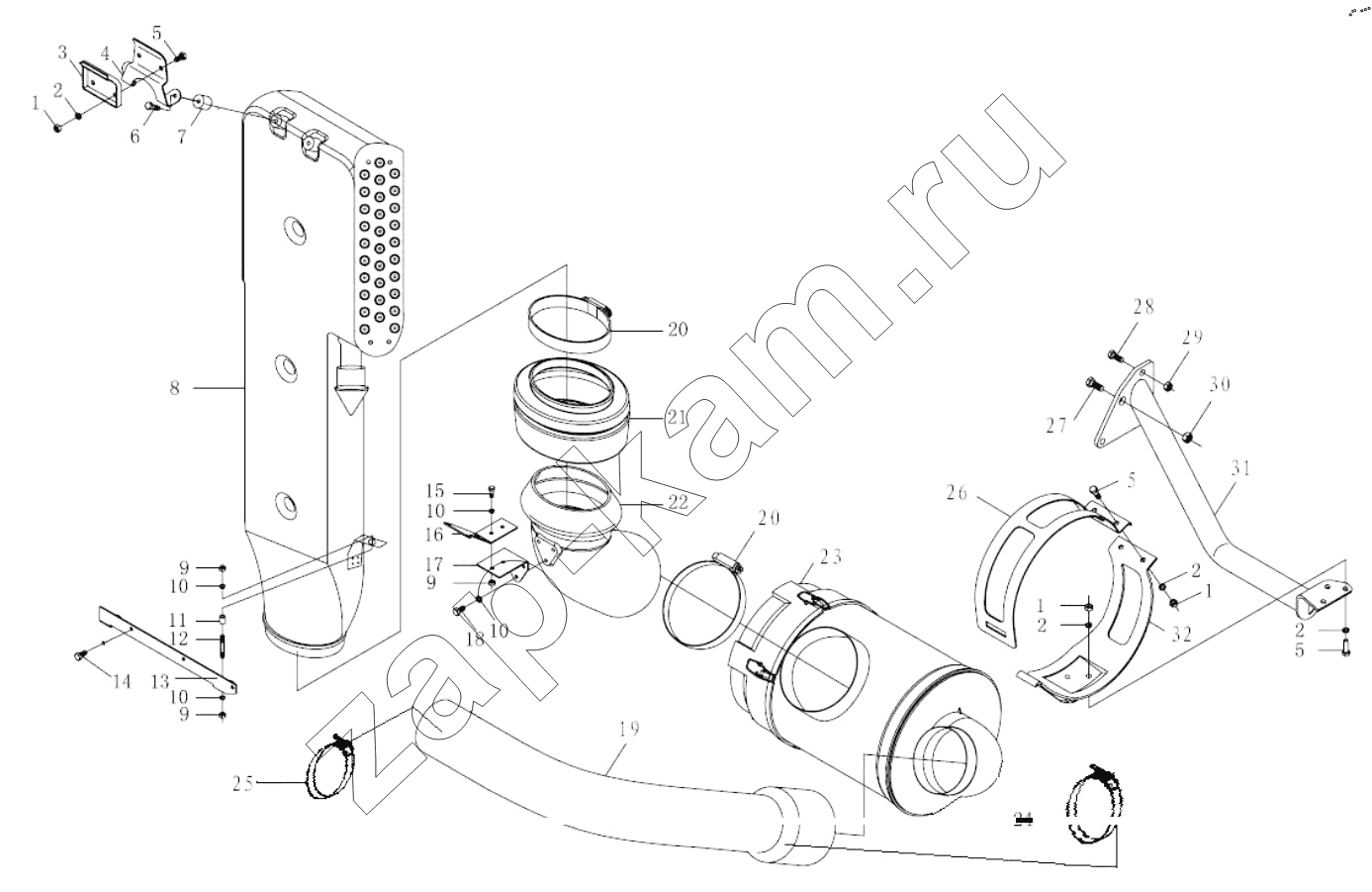 Схема/чертеж: AIR CLEANING DEVICE (F3000/WP10) / Shaanxi Shacman SX13164N456