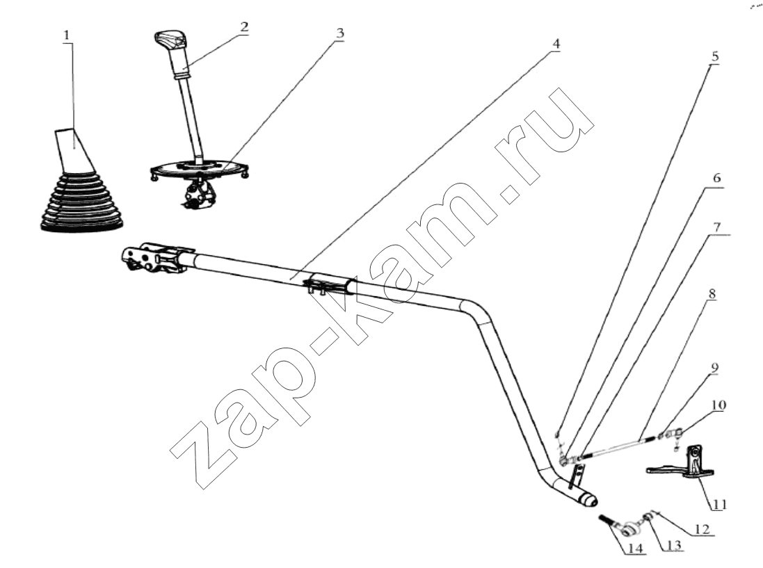 Схема/чертеж: SHIFTING DEVECE / Shaanxi Shacman SX13164N456