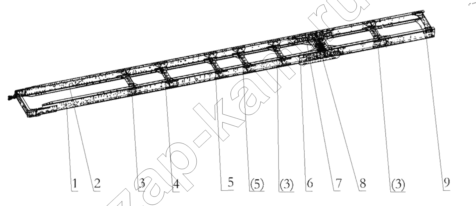 Схема/чертеж: FRAM ASSY / Shaanxi Shacman SX13164N456