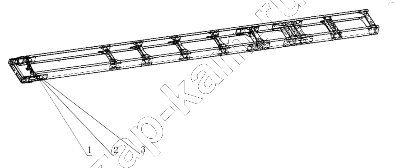 Схема/чертеж: PIPY CROSS MEMBER ASSY / Shaanxi Shacman SX13164N456