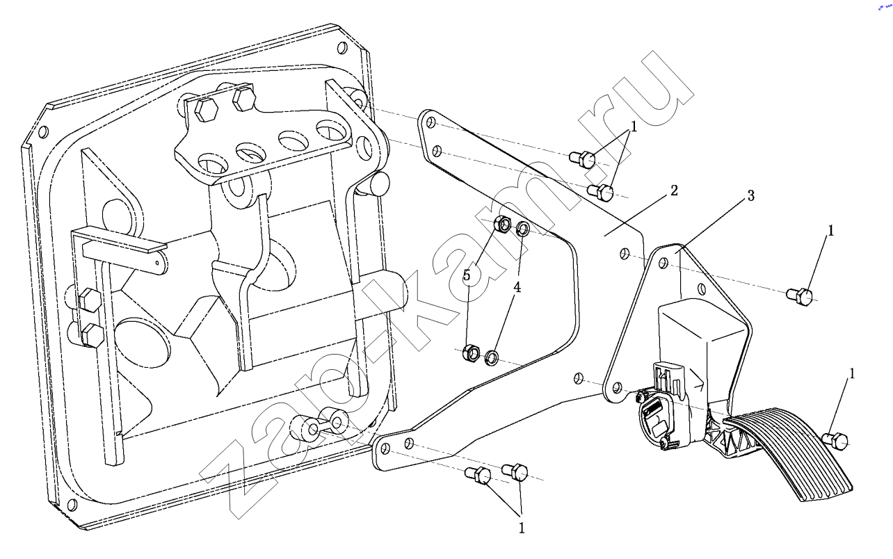 Схема/чертеж: ACCELEROGRAPH CONTROL DEVICE / Shaanxi Shacman SX13164N456