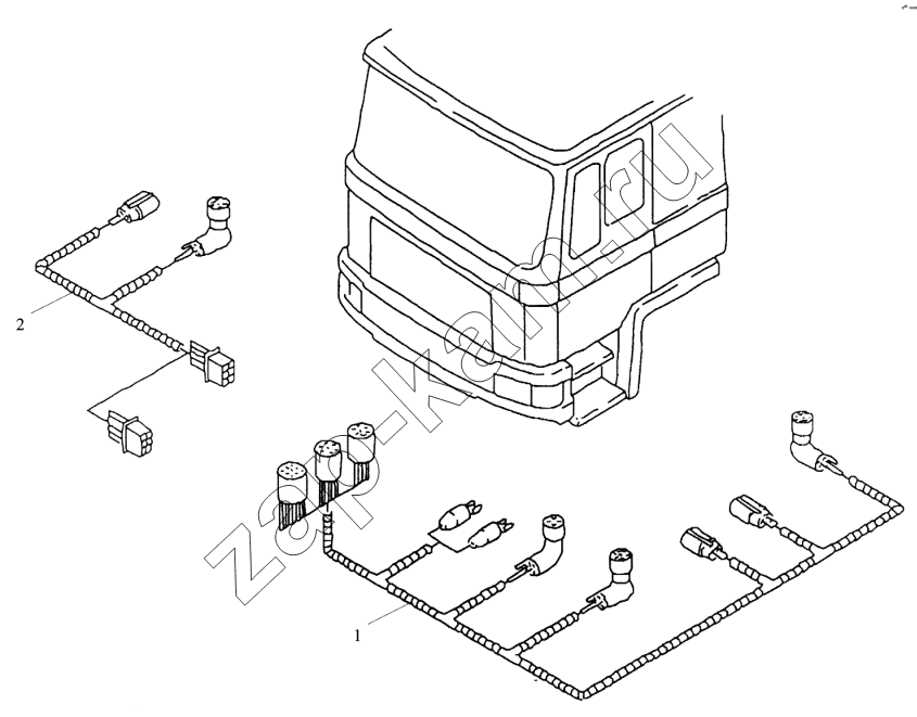 Схема/чертеж: LOOMS ON CAB OUTER / Shaanxi Shacman SX3256DR384 (F3000)