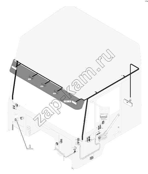 Схема/чертеж: OTHER CABIN WIRING / Shaanxi Shacman SX3256DR384 (F3000)