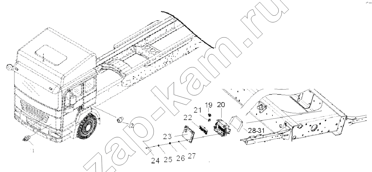 Схема/чертеж: CHASSIS APPLIANCE / Shaanxi Shacman SX3256DR384 (F3000)