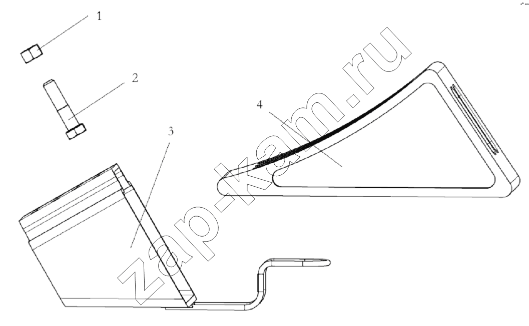 Схема/чертеж: PARKING WEDGE / Shaanxi Shacman SX3256DR384 (F3000)