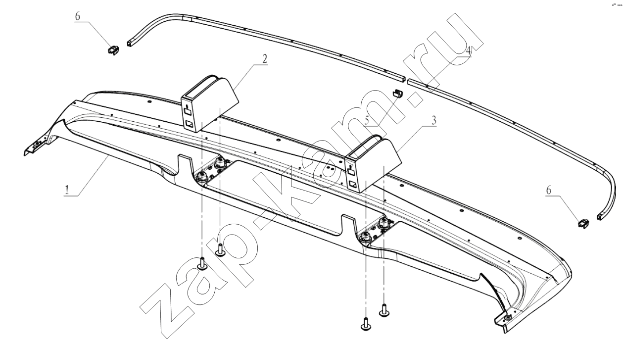 Схема/чертеж: LUGGAGE RACK / Shaanxi Shacman SX3256DR384 (F3000)