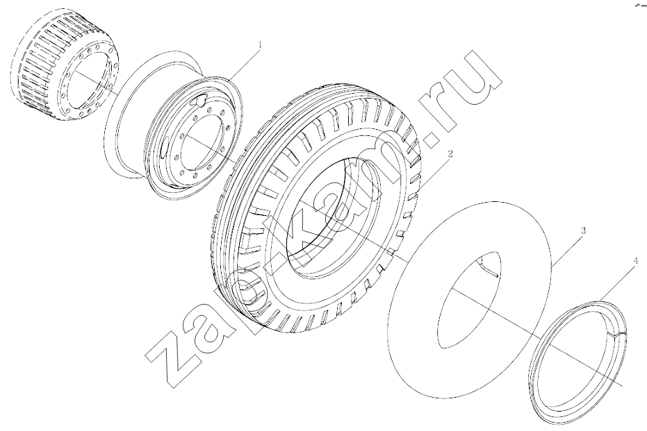 Схема/чертеж: WHEELING SYSTEM / Shaanxi Shacman SX3256DR384 (F3000)