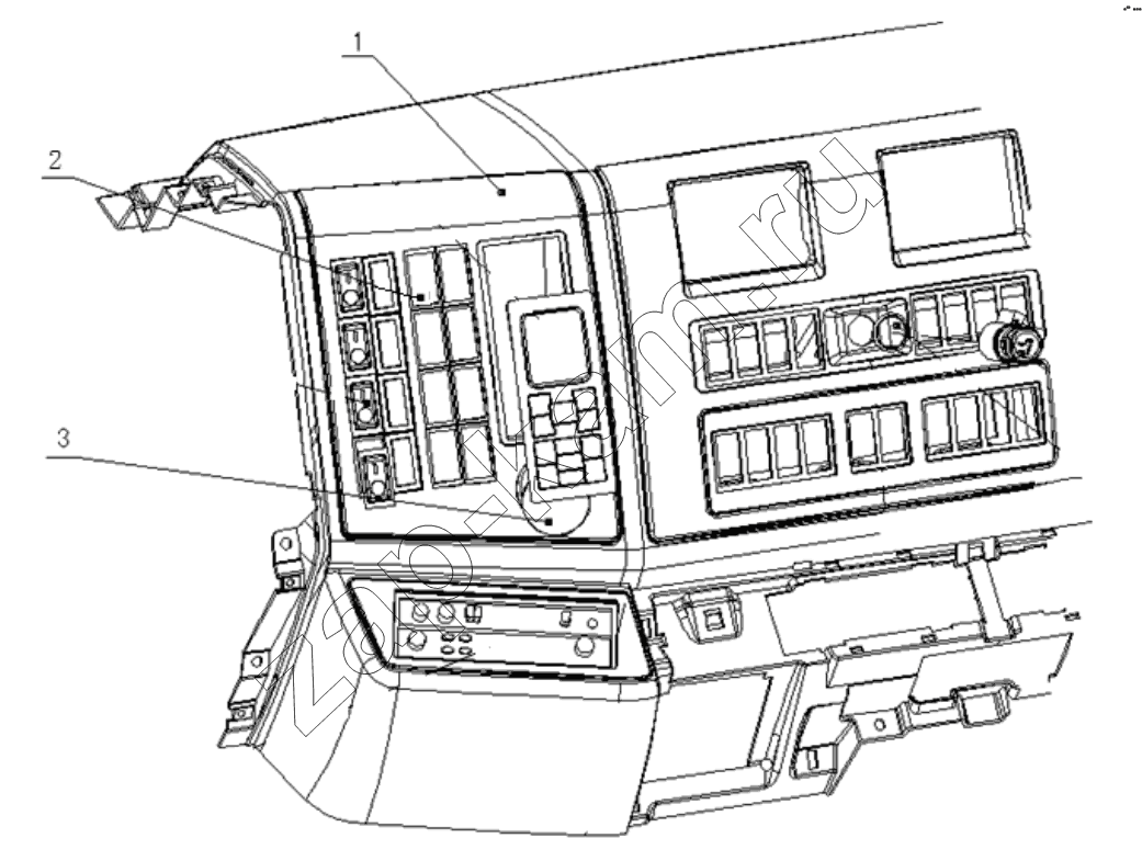 Схема/чертеж: SWITCH, RADIO AND CIGARETTE LIGHTER / Shaanxi Shacman SX3256DT384