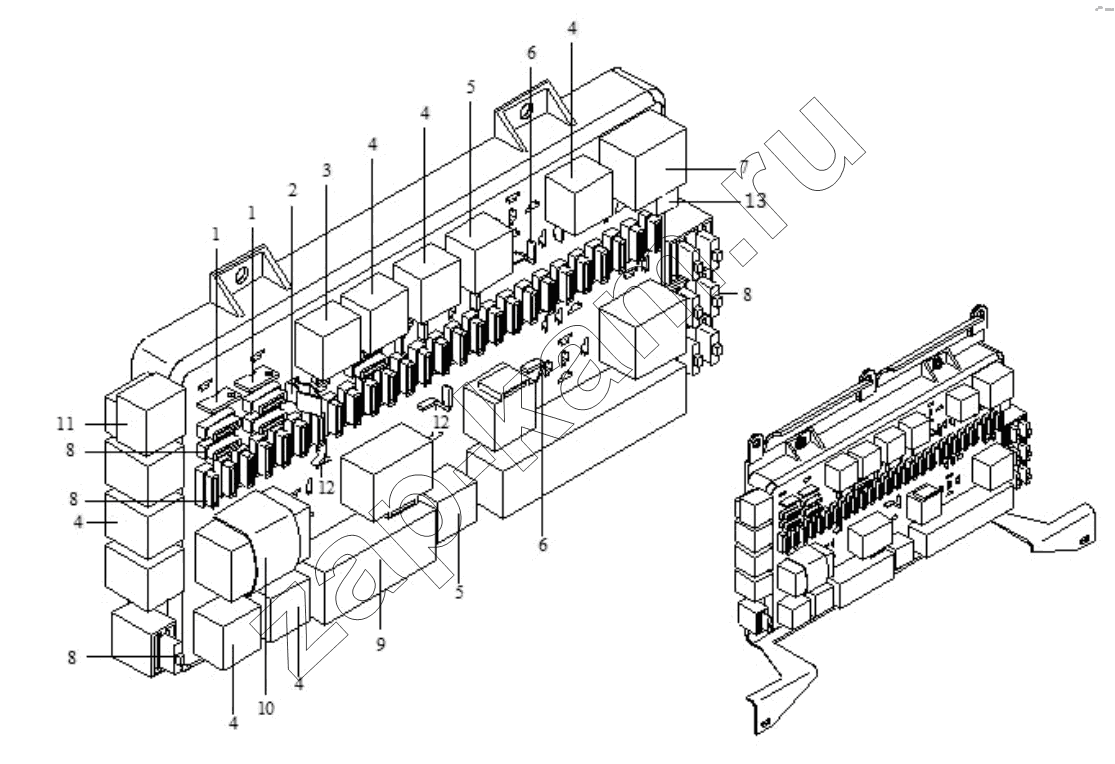 Схема/чертеж: ELECTRIC PANEL / Shaanxi Shacman SX3256DT384