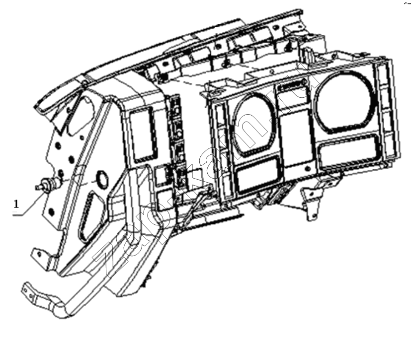 Схема/чертеж: CAB INNER ELECTRONICAL DEVICE / Shaanxi Shacman SX3256DT384