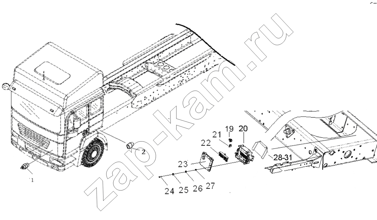 Схема/чертеж: Electrical chassis / Shaanxi Shacman SX3256DT384