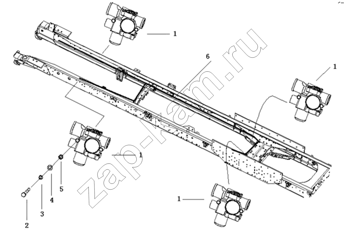 Схема/чертеж: Additional K38/B38/WABCO 6 ABS / Shaanxi Shacman SX3256DT384