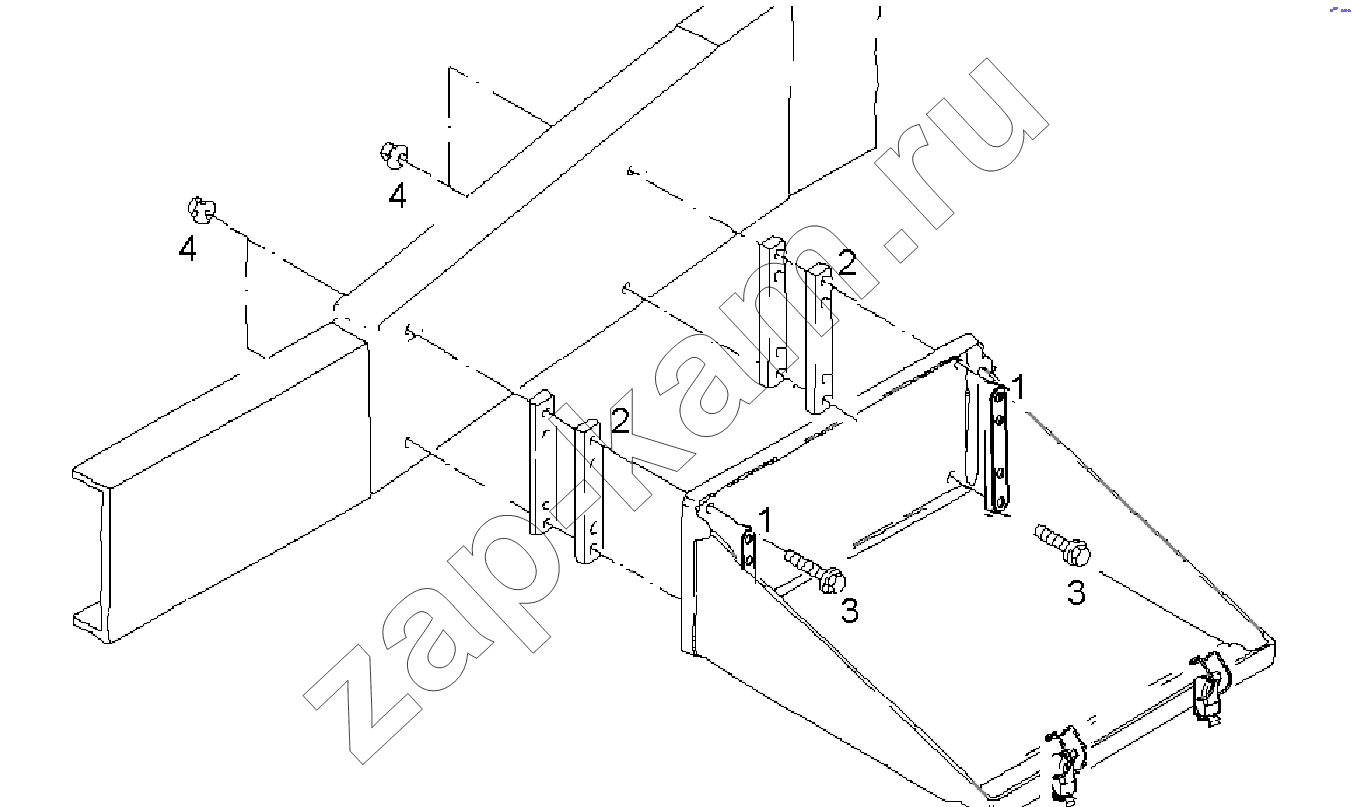 Схема/чертеж: BATTERY BOX MOUNTING / Shaanxi Shacman SX3256DT384