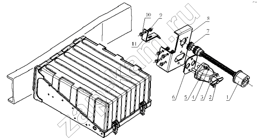 Схема/чертеж: MAIN BATTERY SWITCH / Shaanxi Shacman SX3256DT384