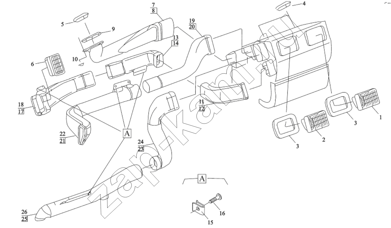 Схема/чертеж: AIR DUCT / Shaanxi Shacman SX3256DT384