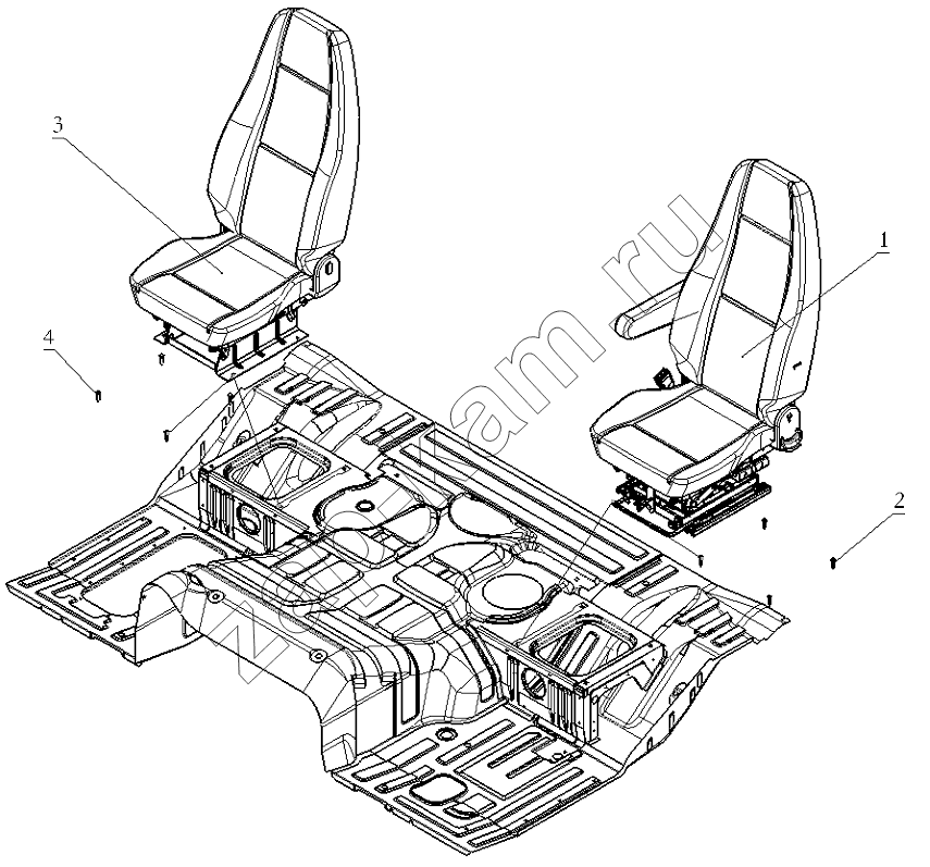 Схема/чертеж: SEAT / Shaanxi Shacman SX3256DT384