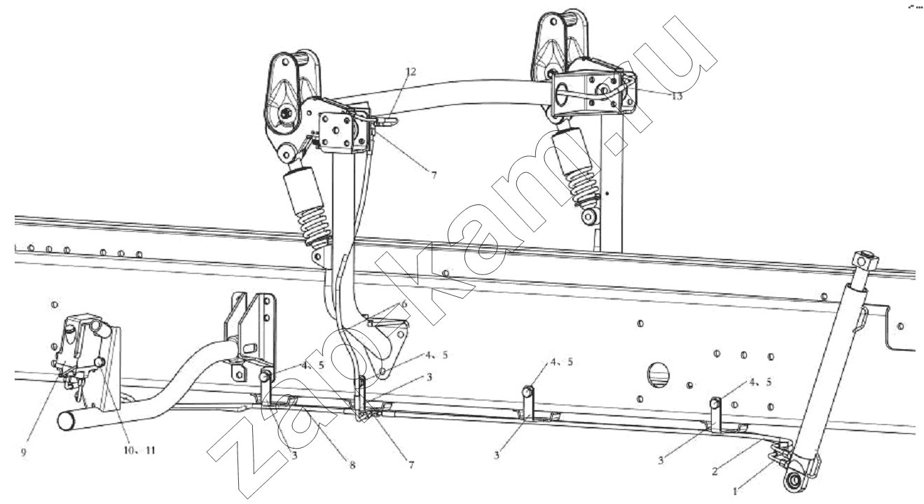 Схема/чертеж: CAB HYDRAULIC TILTING EQUIPMENT / Shaanxi Shacman SX3256DT384